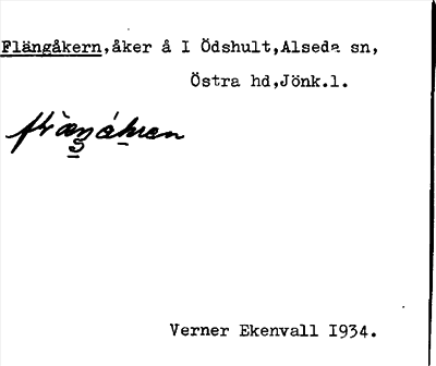 Bild på arkivkortet för arkivposten Flängåkern