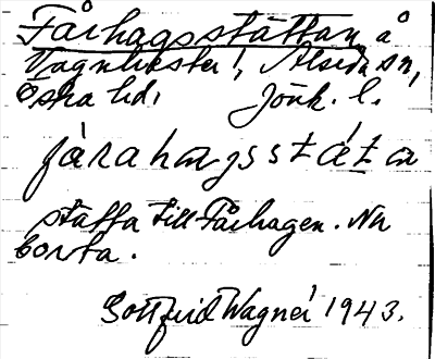 Bild på arkivkortet för arkivposten Fårhagsstättan