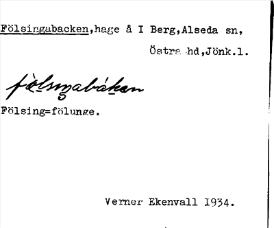 Bild på arkivkortet för arkivposten Fölsingabacken