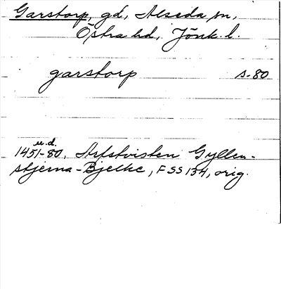 Bild på arkivkortet för arkivposten Garstorp
