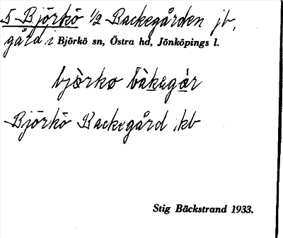 Bild på arkivkortet för arkivposten Björkö
