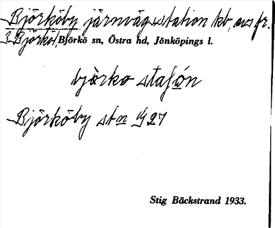 Bild på arkivkortet för arkivposten Björköby