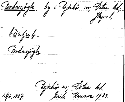 Bild på arkivkortet för arkivposten Bodasjögle