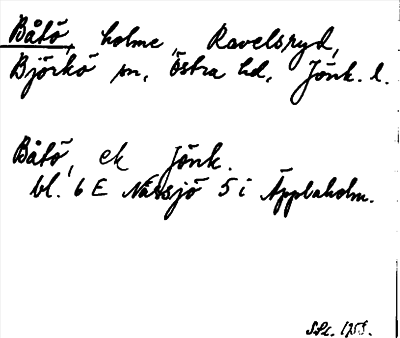 Bild på arkivkortet för arkivposten Båtö