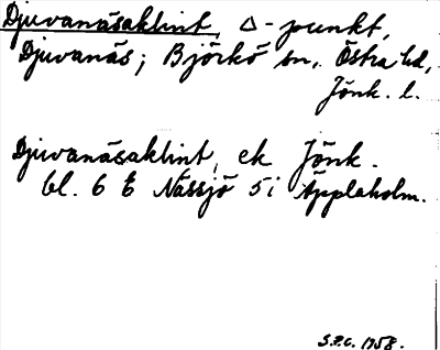 Bild på arkivkortet för arkivposten Djuvanäsaklint
