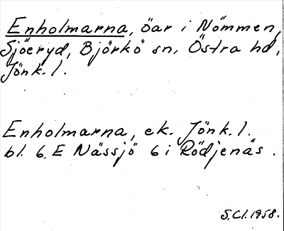 Bild på arkivkortet för arkivposten Enholmarna