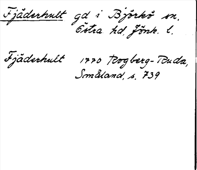 Bild på arkivkortet för arkivposten Fjäderhult