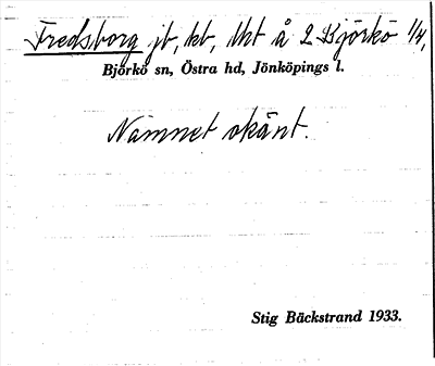 Bild på arkivkortet för arkivposten Fredsborg