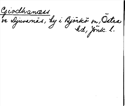 Bild på arkivkortet för arkivposten Giodhanæss, se Djuvanäs