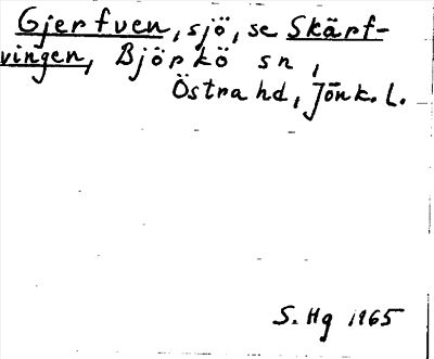 Bild på arkivkortet för arkivposten Gjerfuen, se Skärfvingen