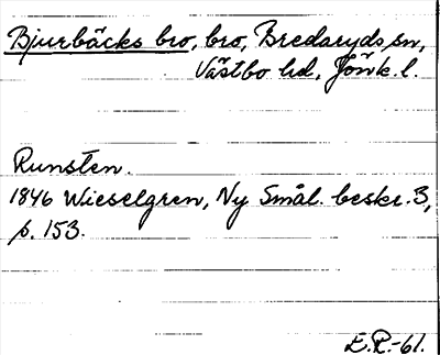 Bild på arkivkortet för arkivposten Bjurbäcks bro