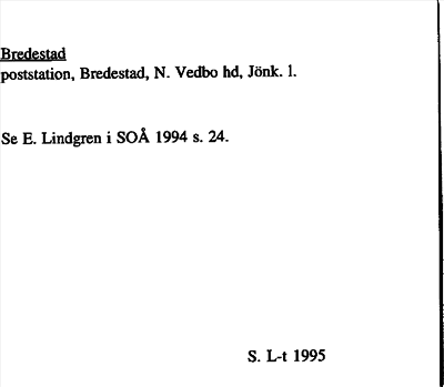 Bild på arkivkortet för arkivposten Bredestad