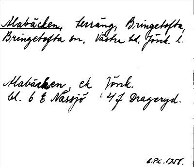Bild på arkivkortet för arkivposten Alabäcken