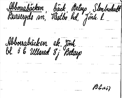 Bild på arkivkortet för arkivposten Abborrabäcken