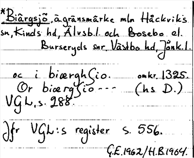 Bild på arkivkortet för arkivposten *Biärgsjö
