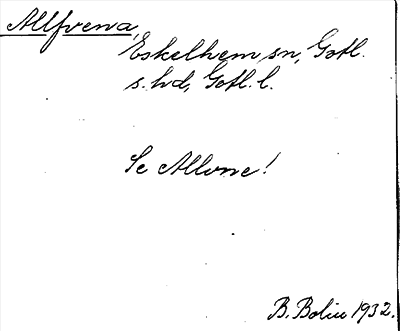 Bild på arkivkortet för arkivposten Allfverna, se Allvne