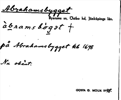Bild på arkivkortet för arkivposten Abrahamsbygget