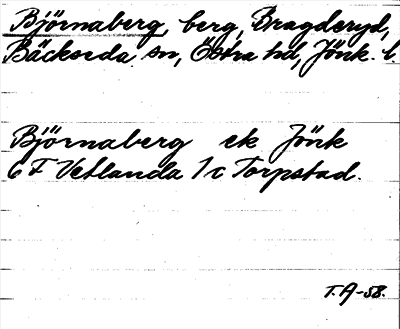 Bild på arkivkortet för arkivposten Björnaberg