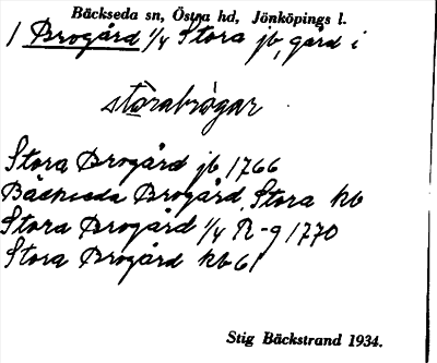 Bild på arkivkortet för arkivposten Brogård