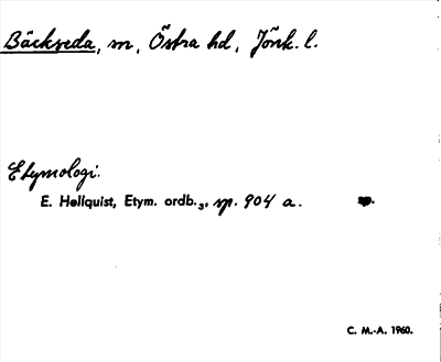 Bild på arkivkortet för arkivposten Bäckseda