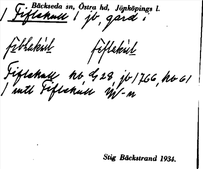Bild på arkivkortet för arkivposten Fiflekull