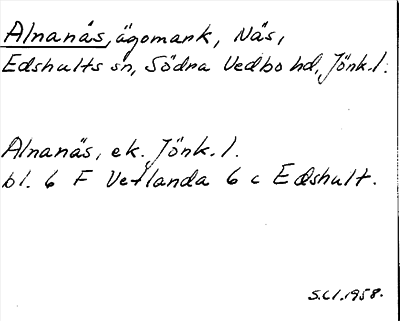 Bild på arkivkortet för arkivposten Alnanäs