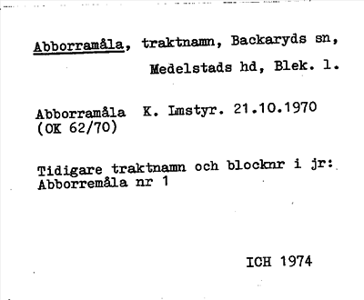 Bild på arkivkortet för arkivposten Abborramåla