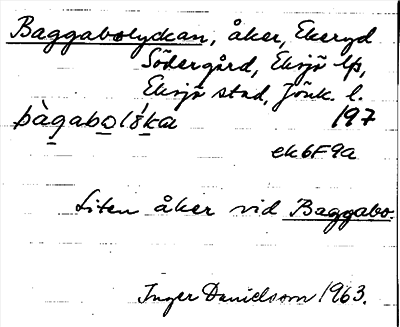 Bild på arkivkortet för arkivposten Baggabolyckan