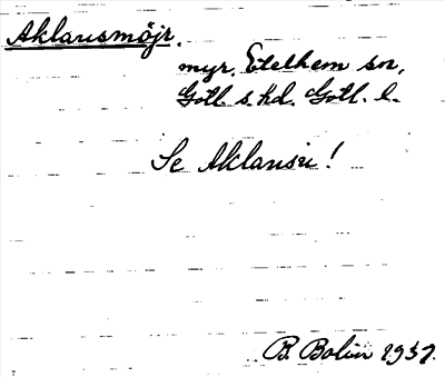 Bild på arkivkortet för arkivposten Aklausmöjr