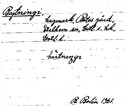 Bild på arkivkortet för arkivposten Bajtningi