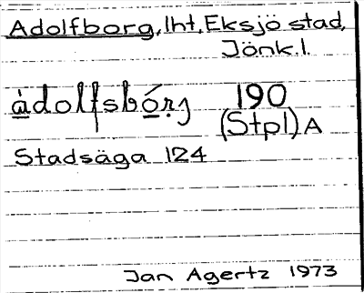 Bild på arkivkortet för arkivposten Adolfborg