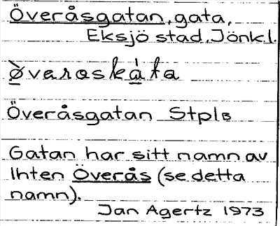 Bild på arkivkortet för arkivposten Överåsgatan