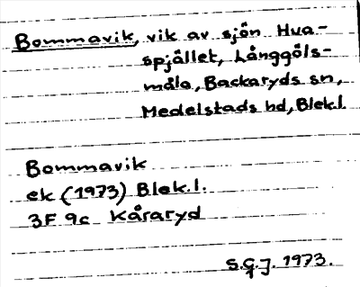 Bild på arkivkortet för arkivposten Bommavik