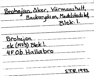 Bild på arkivkortet för arkivposten Brohejan