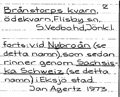 Bild på arkivkortet för arkivposten Brånstorps kvarn