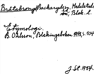 Bild på arkivkortet för arkivposten Bråtabron