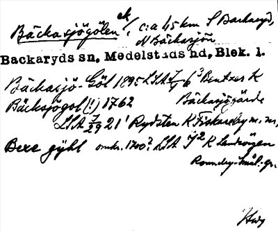 Bild på arkivkortet för arkivposten Bäckasjögölen