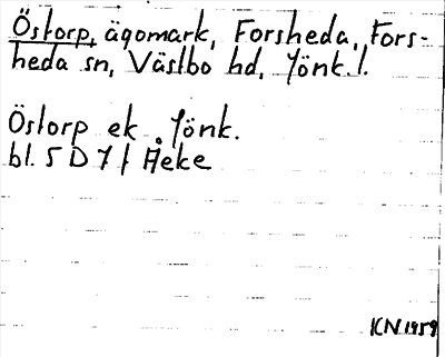 Bild på arkivkortet för arkivposten Östorp