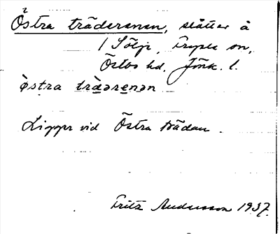Bild på arkivkortet för arkivposten Östra träderenen