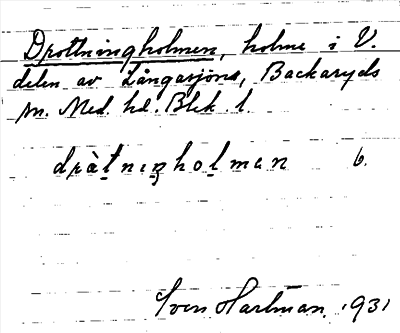 Bild på arkivkortet för arkivposten Drottningholmen