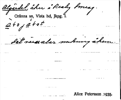 Bild på arkivkortet för arkivposten Algärdet