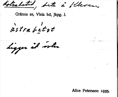 Bild på arkivkortet för arkivposten Östra betet