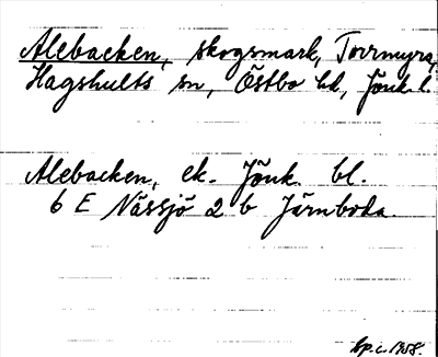 Bild på arkivkortet för arkivposten Alebacken