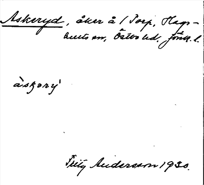 Bild på arkivkortet för arkivposten Askeryd