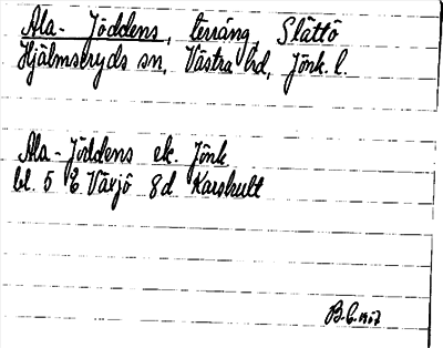 Bild på arkivkortet för arkivposten Ala-Jöddens