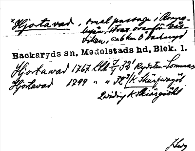 Bild på arkivkortet för arkivposten *Hjortavad