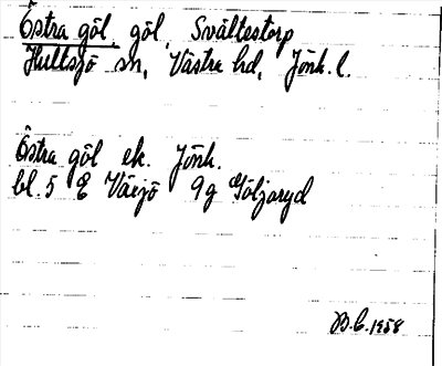 Bild på arkivkortet för arkivposten Östra göl