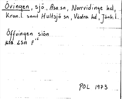Bild på arkivkortet för arkivposten Övingen