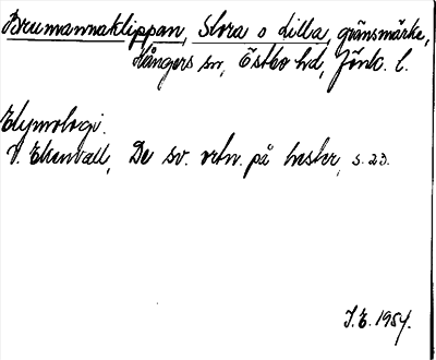 Bild på arkivkortet för arkivposten Brumannaklippan, Stora o Lilla
