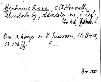 Bild på arkivkortet för arkivposten Abrahams horva